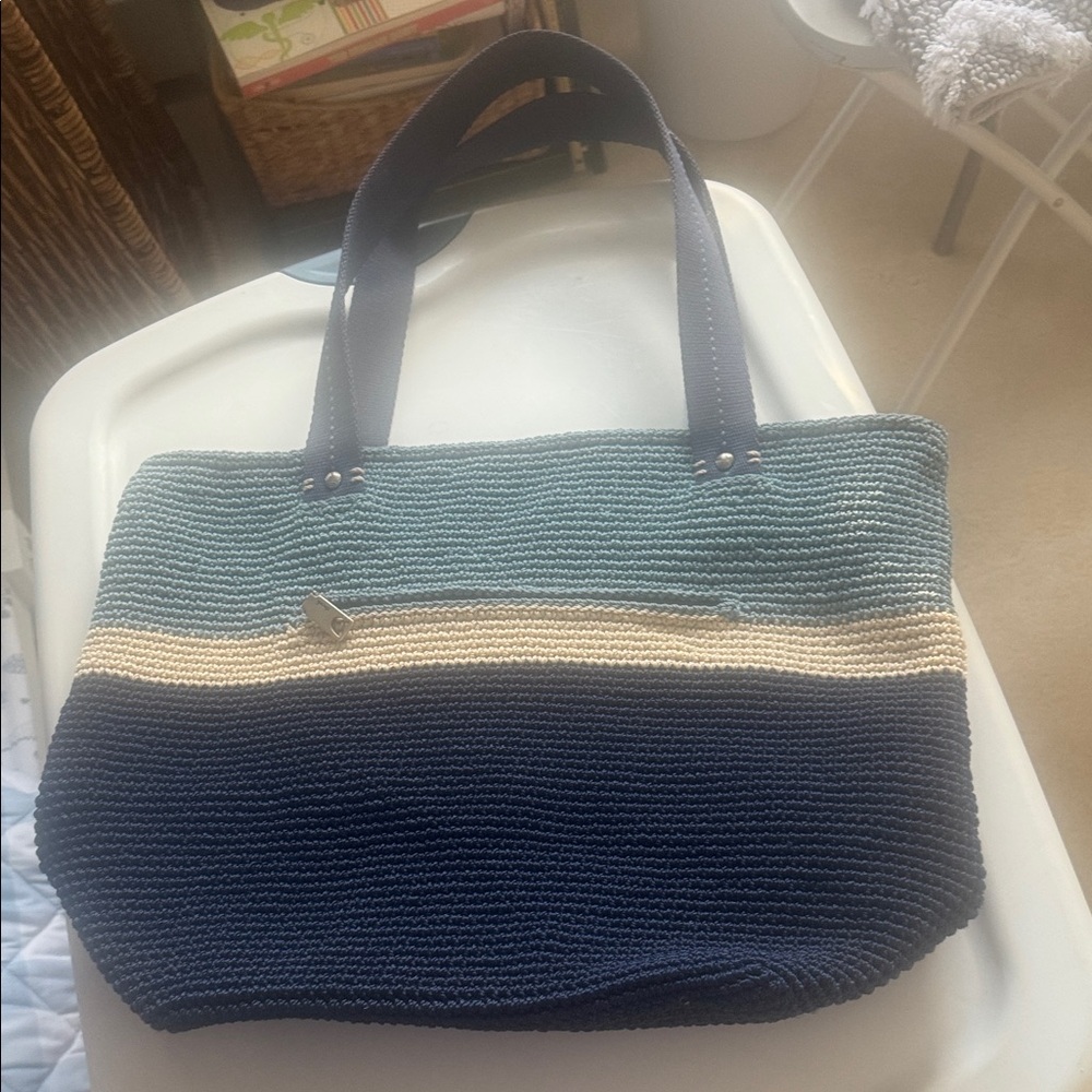 The Sak Navy and Cream Tote Bag